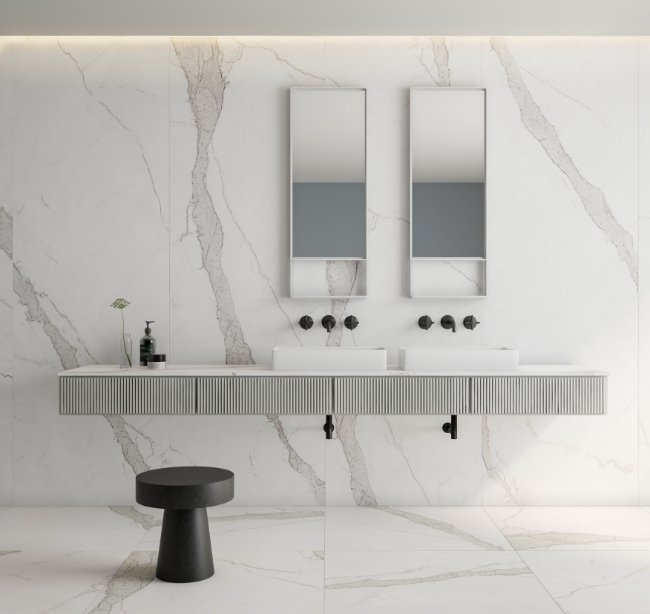 Na imagem: Calacatta Blanc